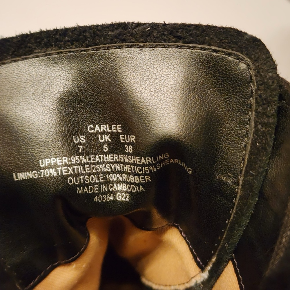 Lauren Ralph Lauren Carlee Bootie Women’s Black Suede Women's Boots Size 7 & 7.5 - Picture 12 of 15
